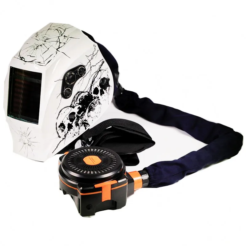 Custom factory price fashion large view respirator solar powered auto darkening welding helmet for sale