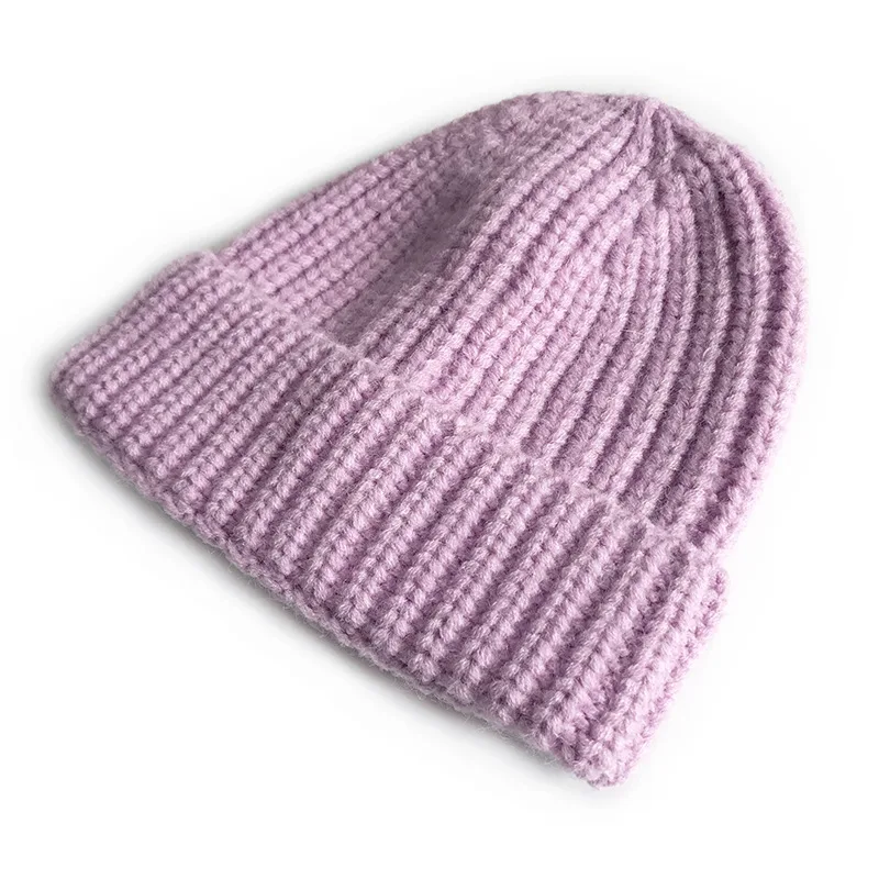 Winter Hot Sale Kids Comfortable Baby Soft Beanie Knitted Solid Color Hat for Boys Girls