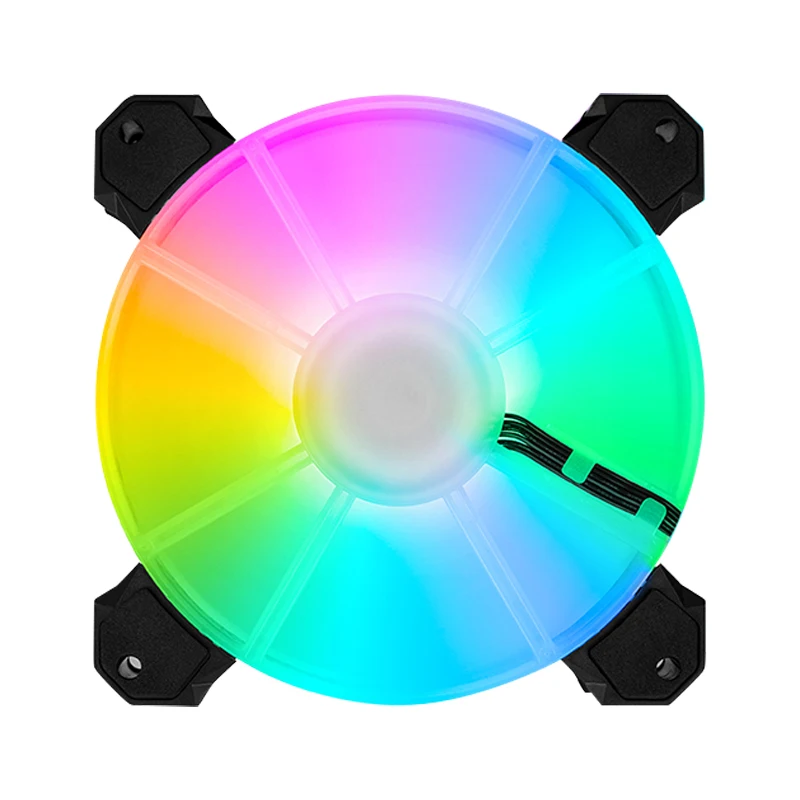RGB-Lufter 120mm Molex 4 pin DC12 120*120*25 Cooling Fan Fernbedienung Einstellbar Geschwindigkeit PC-Gehause Computer Case Fan