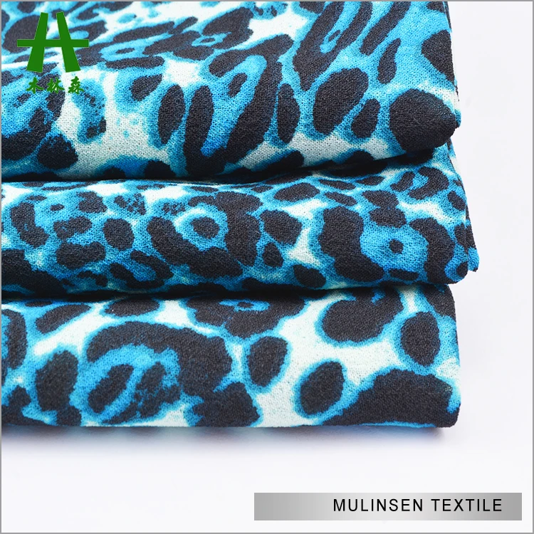 Текстиль Mulinsen 100% полиэстер 75D ткань жоржет с леопардовым