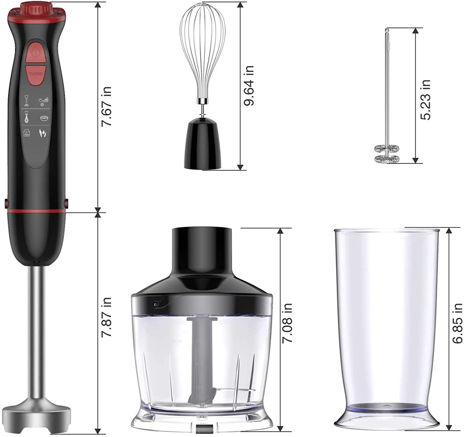 electrical hand blender Household Immersion handheld blender Hand Stick Blender for kitchen 5 IN 1