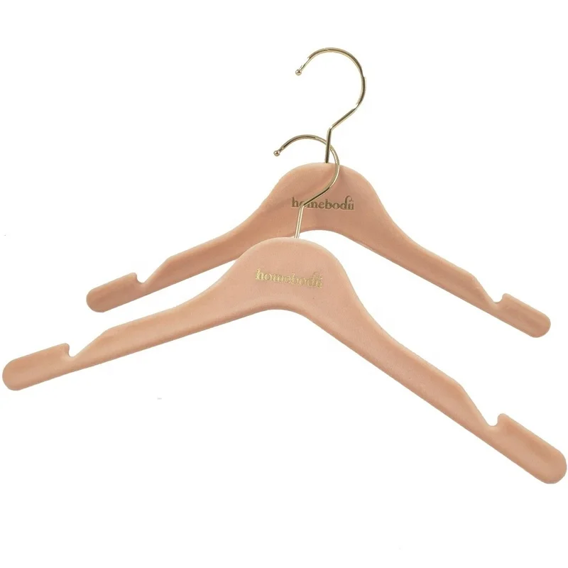 hot sale durable solid plastic hanger display women clothes save shipping cost pink flat plastic velvet lady top clothes hanger