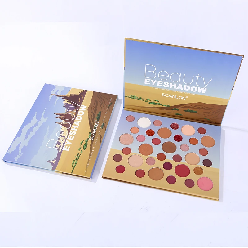 Eye Shadow Highlighter Blush Contour Palette 36 Colors Mineral Make up Glitter Shimmer Matte Eyeshadow Palette Paper Book