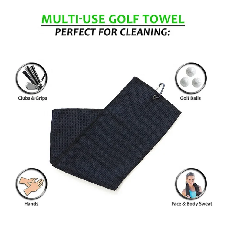 SER Logo Custom Soft Microfiber Golf Towel 40x60CM Quick Drying Multi-Use Golf Towel
