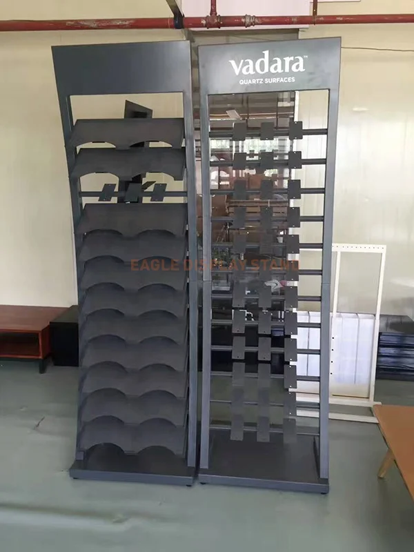 2020 Xiamen stone fair display rack waterfall tile granite sample display