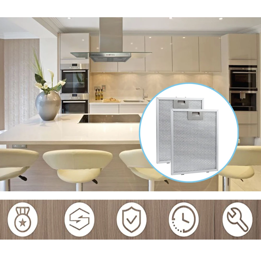 Hot Sale Premium Kitchen 3 4 5 Layers Cooker Hood Metal Grease Filter 335x275 mm