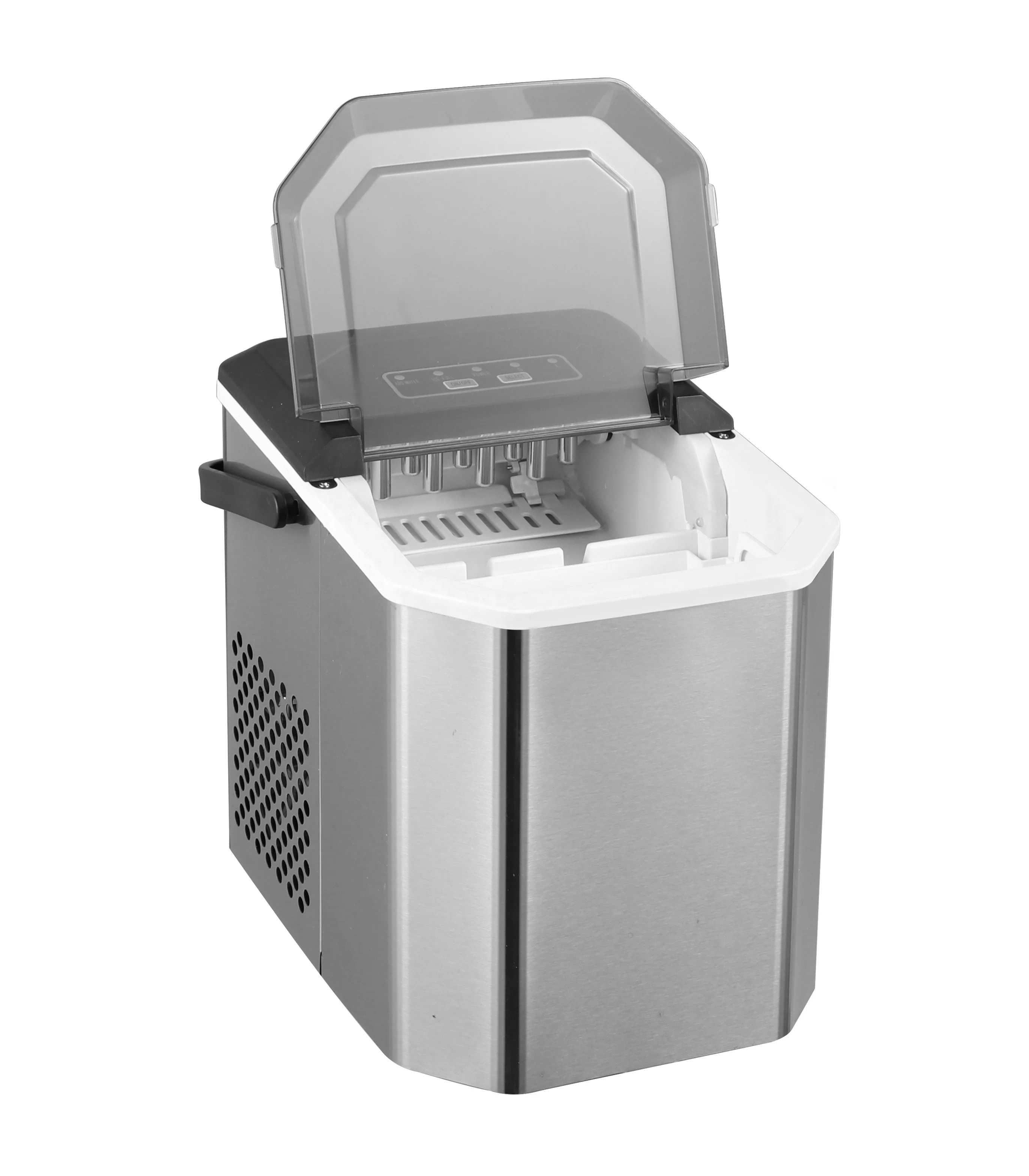 Hicon latest new ice maker machine stainless steel countertop clear ice maker for home kitchen office bar party