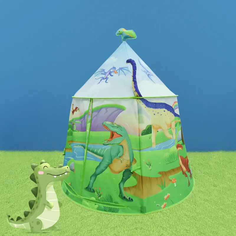Foldable eco-friendly Fun Playhouse Tents Dinosaur Pop Up Kids Tent House Indoor