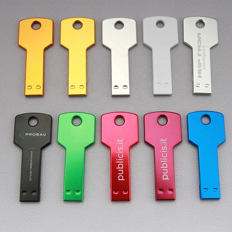 
Promotional gift key shape USB 2.0/3.0 Flash drives 1-64 GB custom logo print 