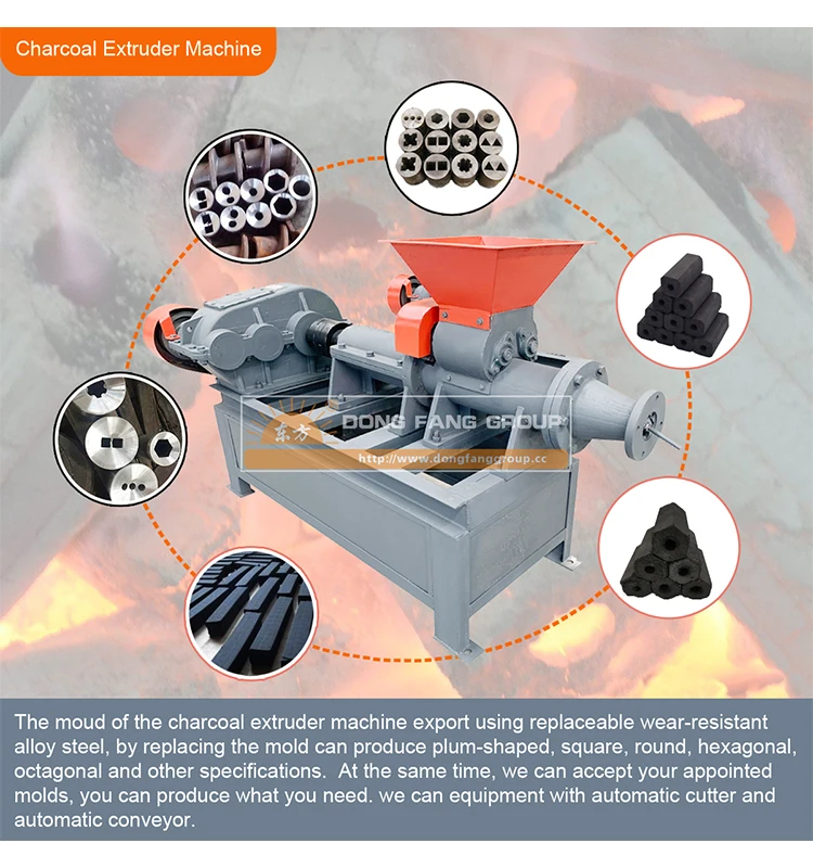 Excellent Bio coconut shell compressed coal making machine Charcoal briquettes machine