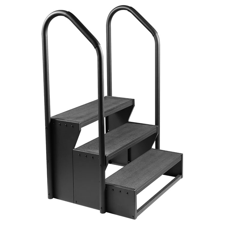TSPK 3-tier swim spa step High-end texture wood plastic step suitable for hot tub&swimming spa step