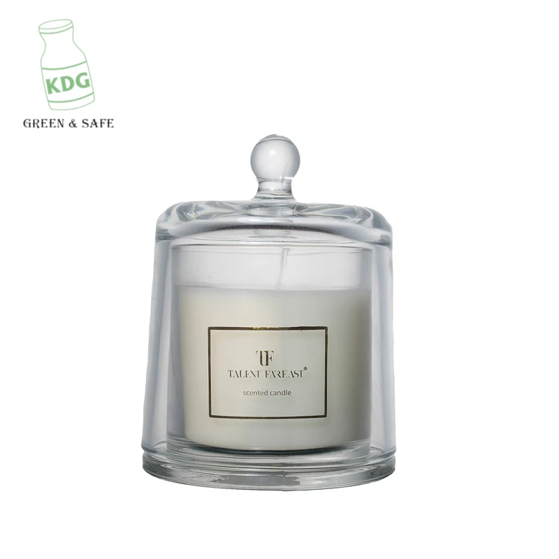 
Handmade Room Decorative Label Custom Perfumed Dome Bell Glass Scented Candle 