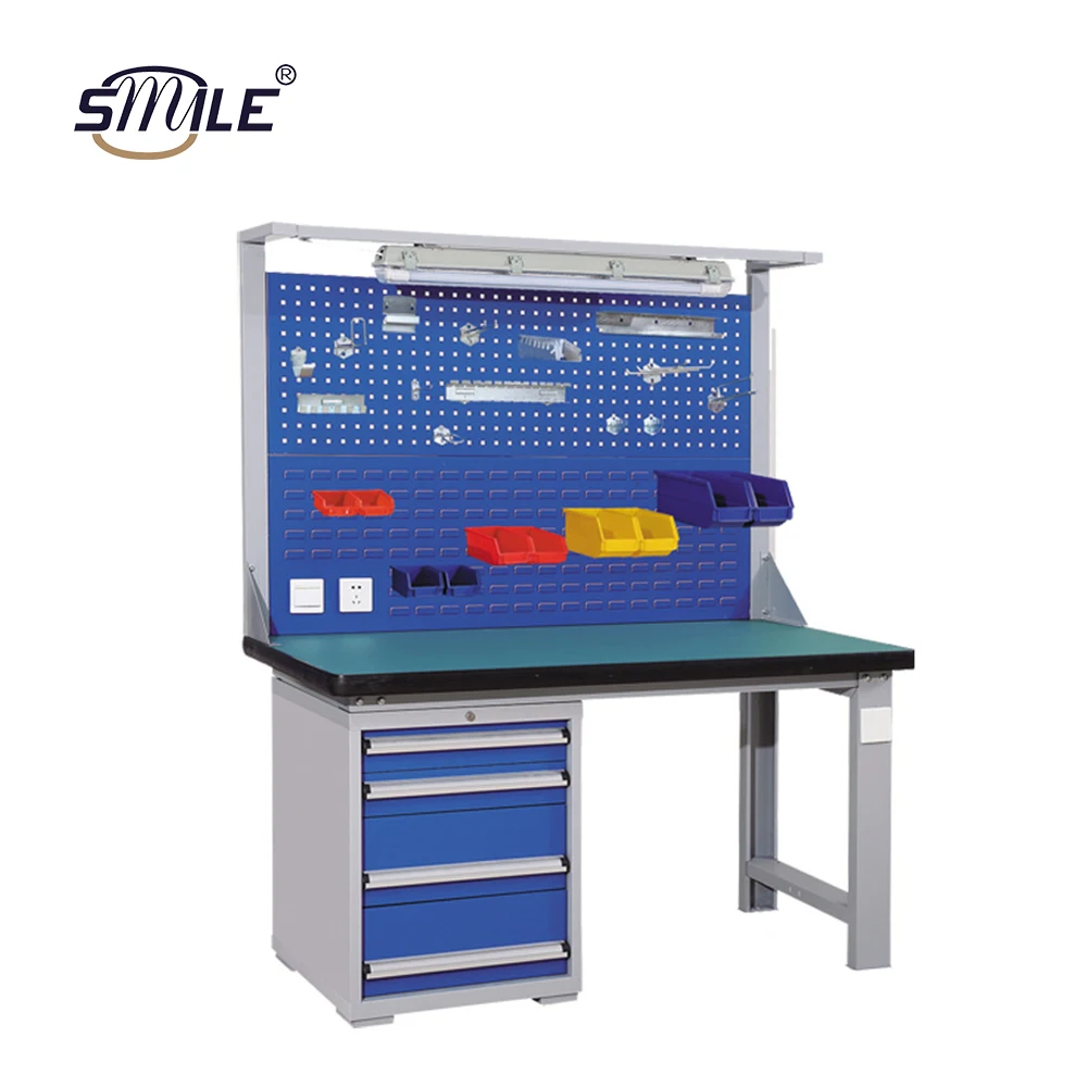CHNSMILE custom sheet metal fabrication metal garage combination tool tables assemble heavy duty workbench for workshop