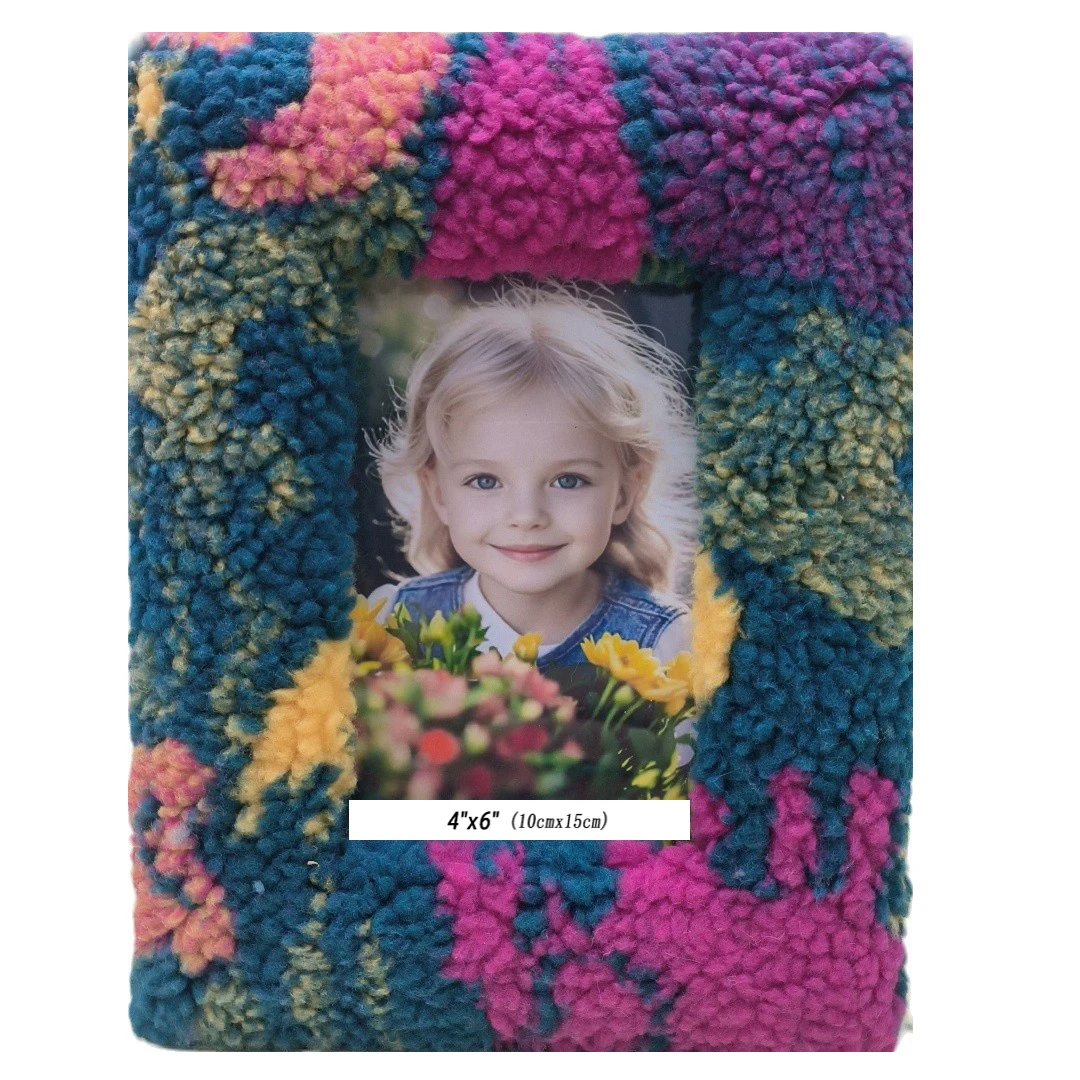 Custom Photo Frame 4X6 Plush Wood Modern Style Velvet Fabric Photo Frames Customized MDF  Inch Home Decoration Wall Picture New