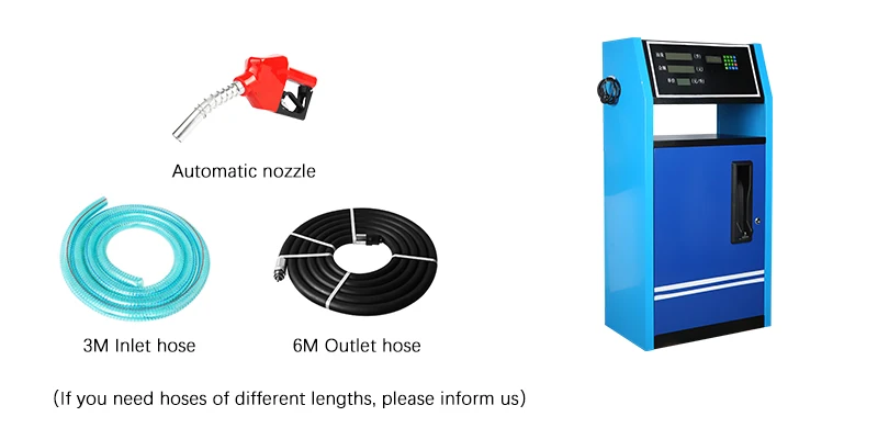 1.35m high quality petrol fuel dispenser with automatic nozzle gun filling station