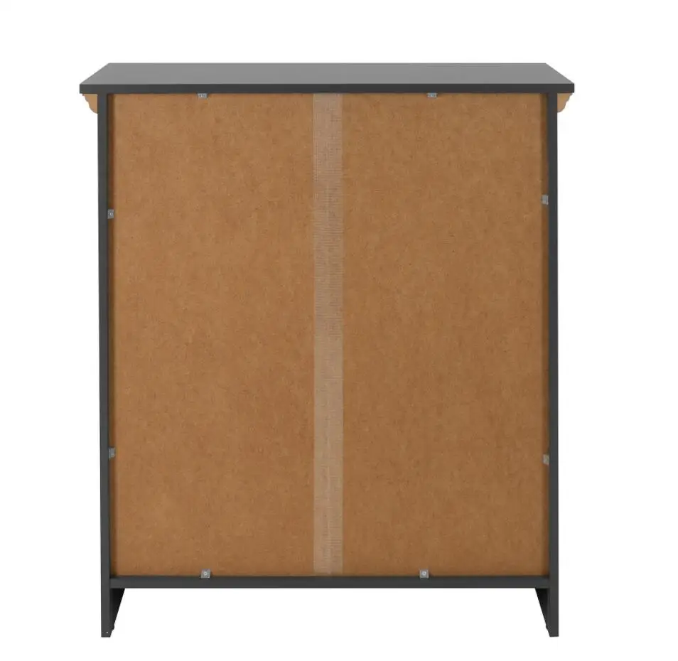 Multipurpose 2 doors in anthracite gray finish sideboard chest of drawers storage cabinet