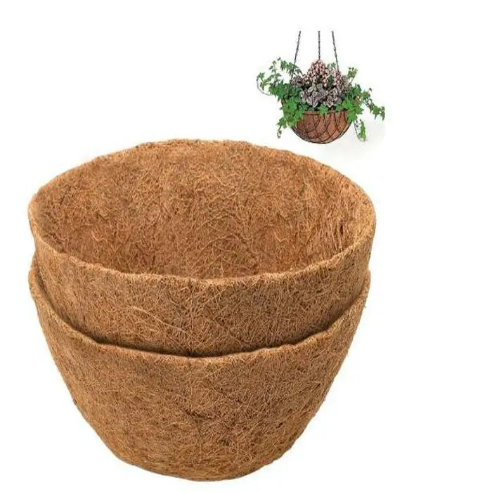 2021 Hot Sale Coco Basket Liner Coco Liner Sheet Garden Coconut Coir Liner Hanging Pot Decorative Round Garden Flower Pot Modern