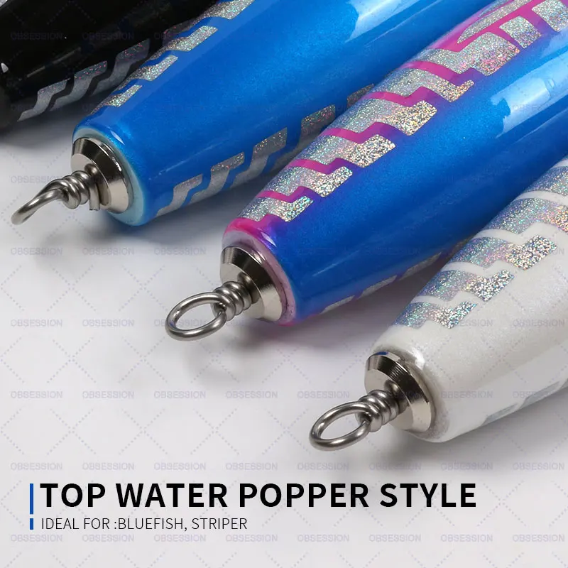 WD116 Wooden Popper Lure Handmade Hard Trolling Fishing Baits Wood Lure Popping Bait Top Water Lure