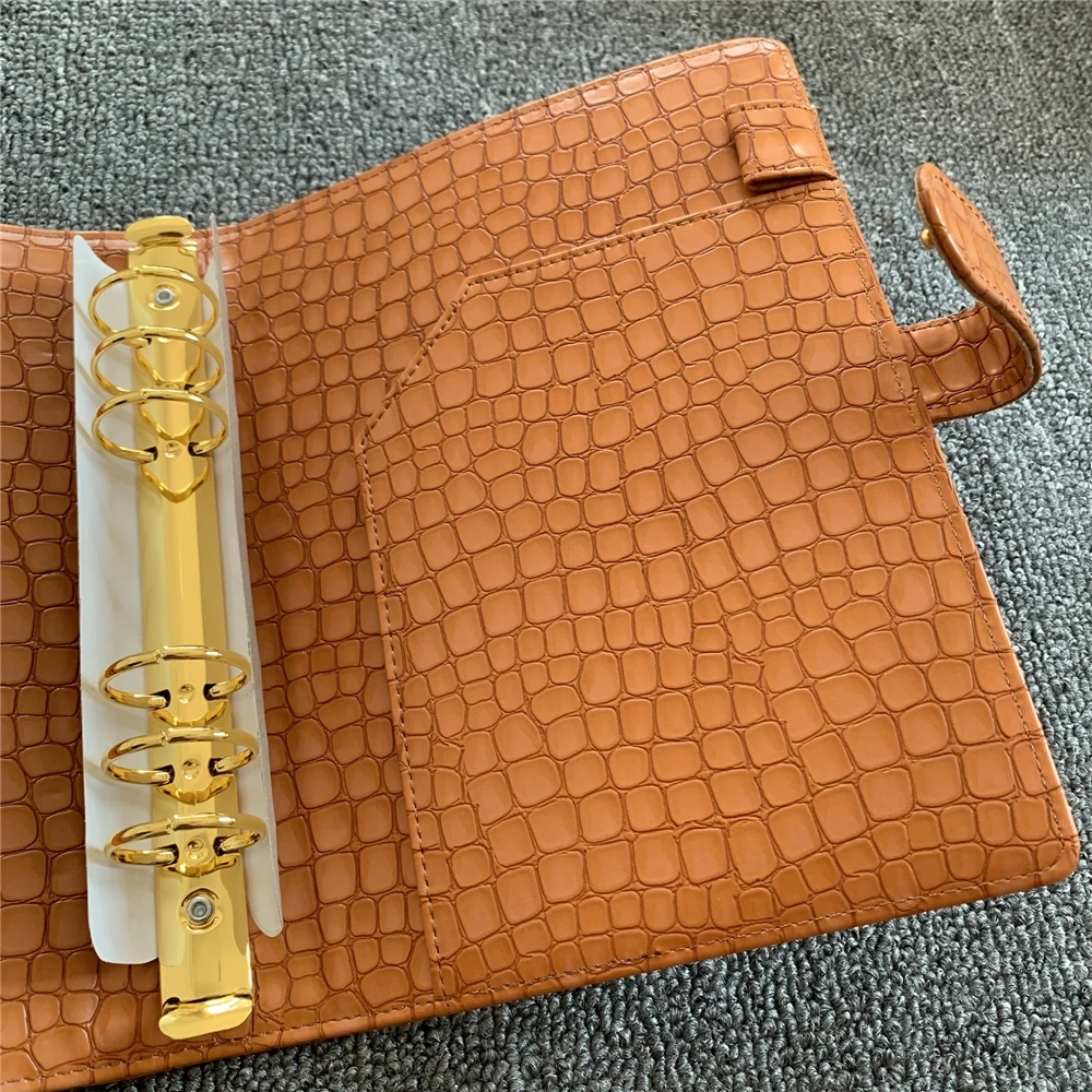 China factory custom A5 size leather agenda cover with binder