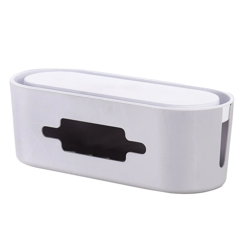 
New Style Anti-dust Phone Holder Multi Power Plug Socket Storage Box Cable Wire Cord Organizer Box 