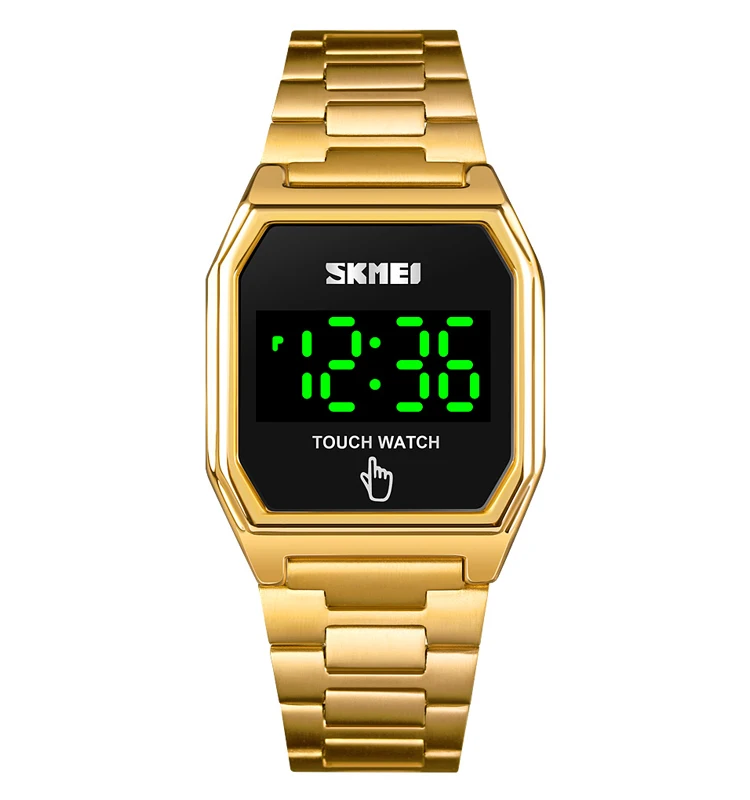  Skmei 1679 оптовая продажа новый дизайн сенсорный экран унисекс светодиодные цифровые часы квадратный браслет из нержавеющей стали мужские