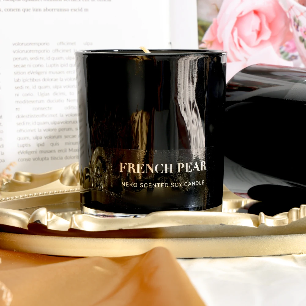 Luxury Customized Private Label Soy Wax Scented Glass Candles with Natural Essential Fragrance Oil