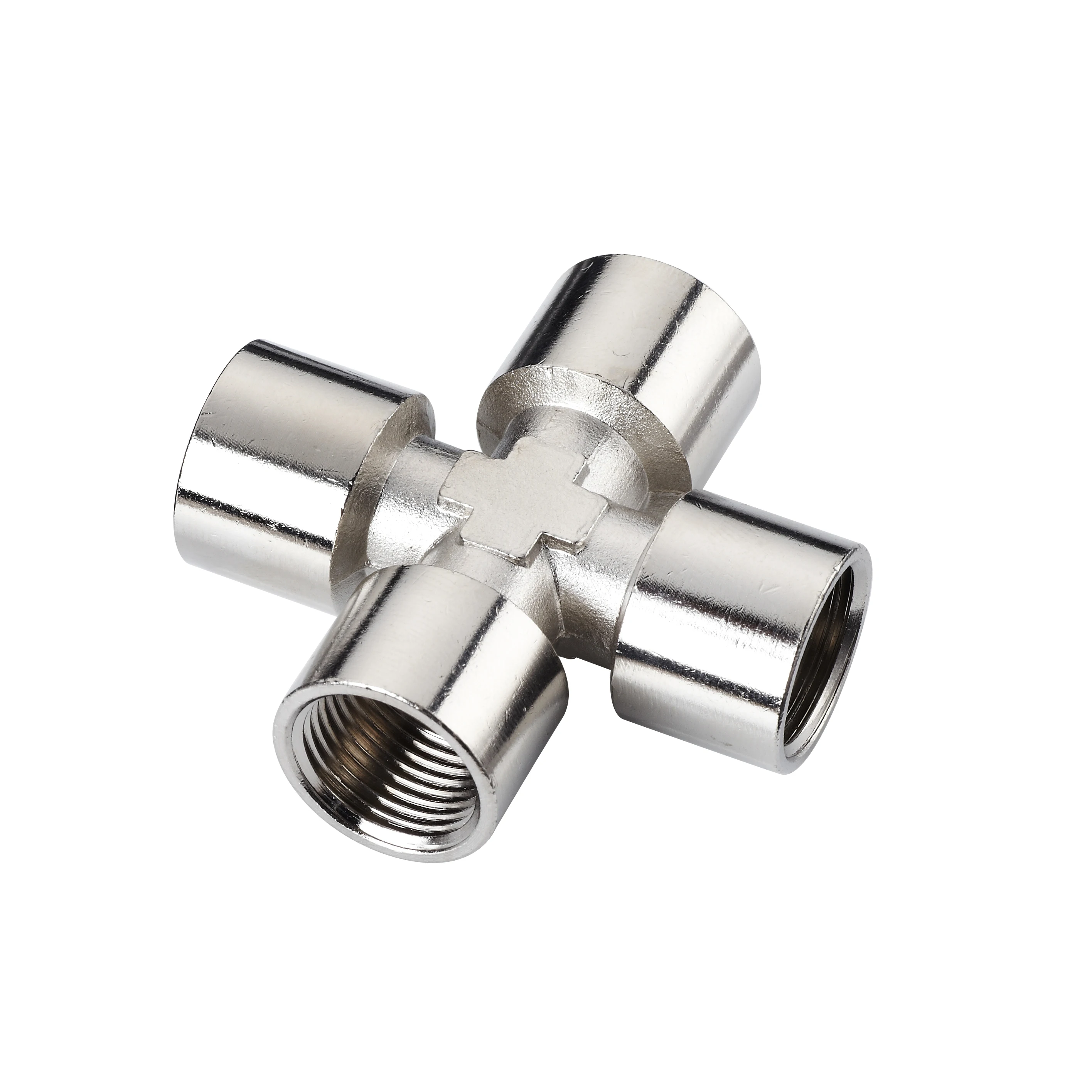 PFC cross transition fittings high pressure corrosion resistance brass pneumatic connection
