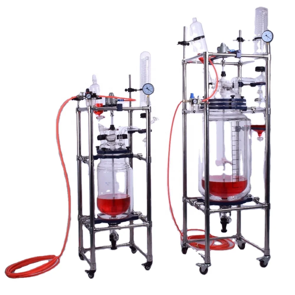 MINGYI 100L Distillation Chemistry Jacket Glassware Reactor With Plc