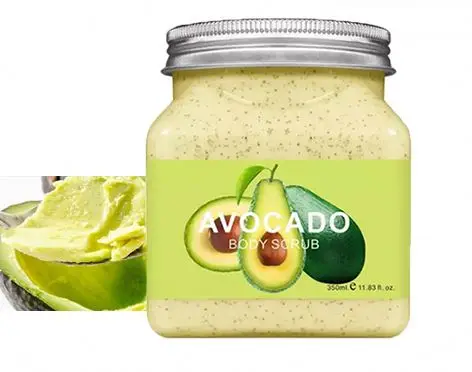 OEM/ODM Wholesale Deep Cleaning Organic Avocado Exfoliating Whitening Moisturizing Nourishing Nature Scented Body Scrub