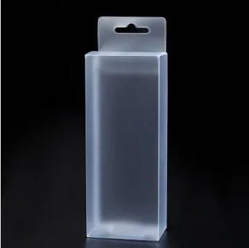 Semi Clear plastic printed PP box display packaging, foldable acetate box, semi transparent vinyl frosted box
