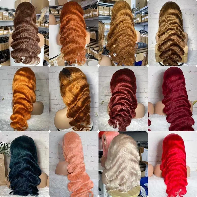 Hd Lace Frontal Brown Wig Honey Blonde Colored Ombre Highlight Wigs Human Hair 13x4 Transparent Front Glueless Wigs