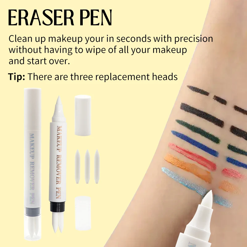 Easy Eyeliner Lipstick Eyebrow Makeup Remover Correction Eraser Pen New Hot Selling Private Label Wholesale Customized Qingdao