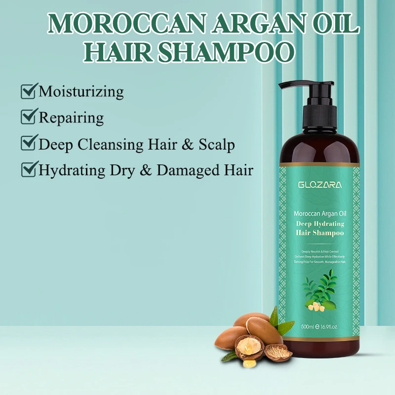 Private Label Hair Care Set Argan Oil Organic Biotin Repairing Moisturizing Collagen Hair Shampoo And Conditioner For Frizz Hair