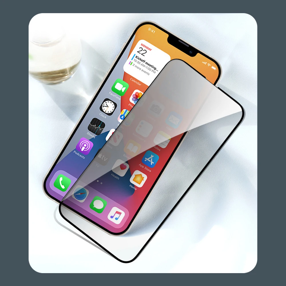 
2.5d Fullglue Fullcover Anti Spy Privacy Tempered Glass Screen Protector For For Iphone 13 Pro Max 