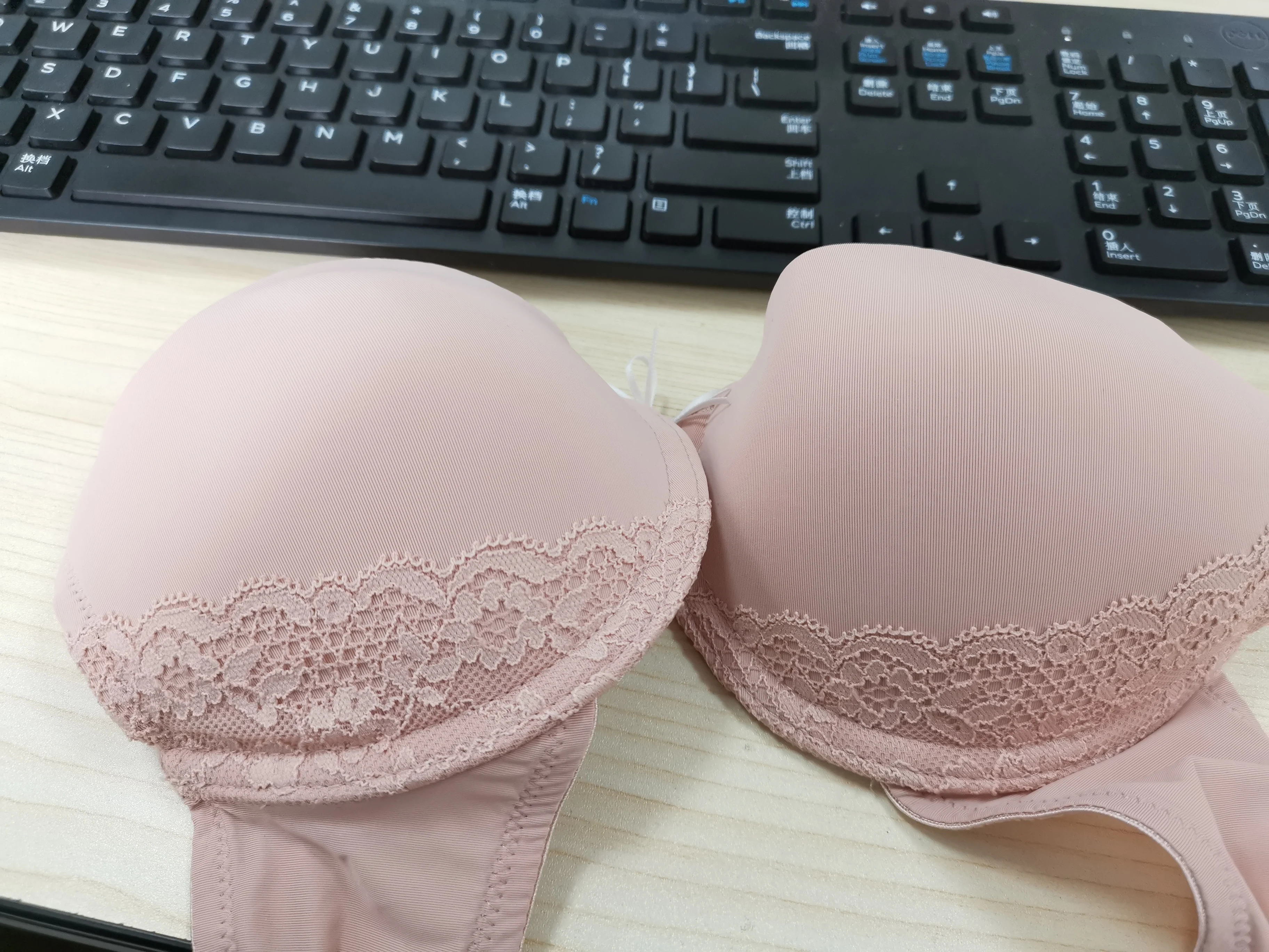 Wholesale Woman Under Wear Lady fashion bra & breif set Lingerie female micro fiber bralette beige lace Bra And Panties Set