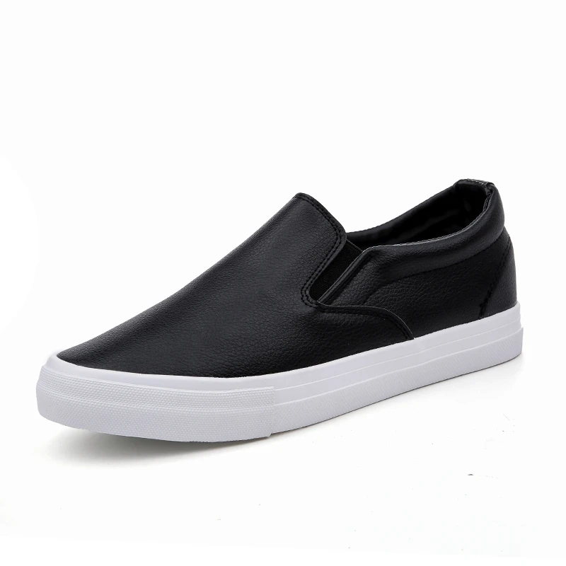 Stylish design new model slip on cheap PU skateboard shoes men sneakers