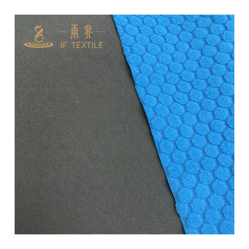 polyester 4 way stretch laminated dobby fleece waterproof breathable 3 layers softshell fabric