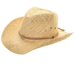 Cowboy Straw Hat Sun Cap Mens Womens Band Ladies Fedora Summer Panama Natural