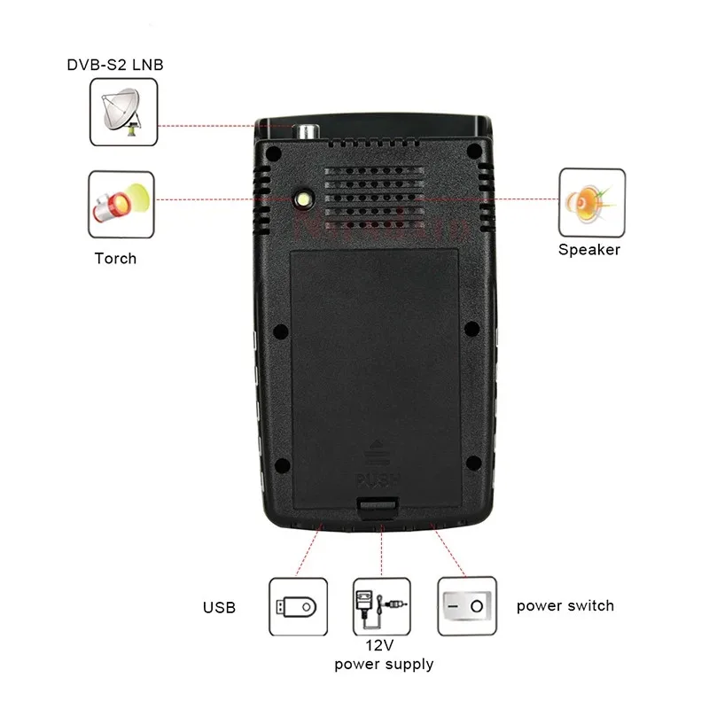 Satlink WS6916 DVB-S2/S satfinder Satellite Finder MPEG2 MPEG4 H.265 sat finder satellite signal Receptor Meter WS-6916