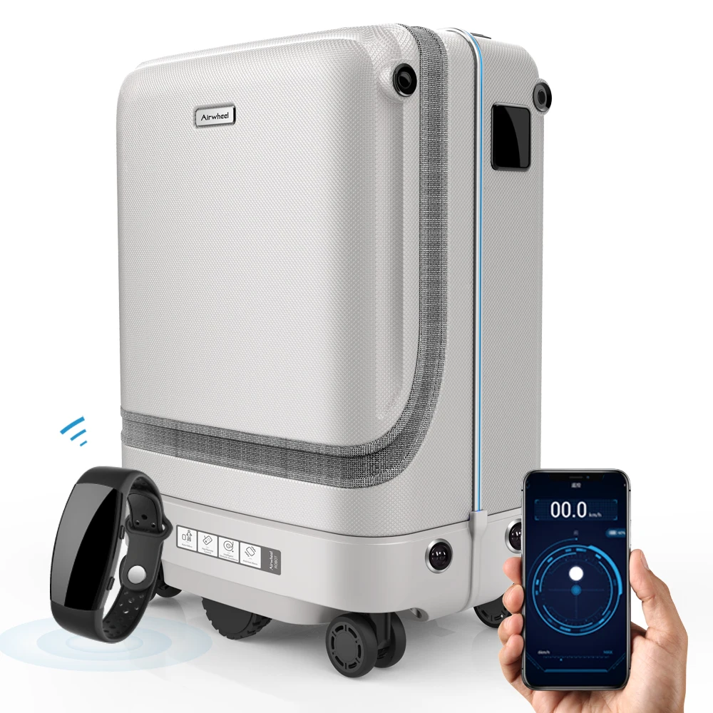 Airwheel SR5 Smart Carry on Luggage Suitcase Organizer Luggage Airport Luggage Trolley That Follow You Travelling Bags
