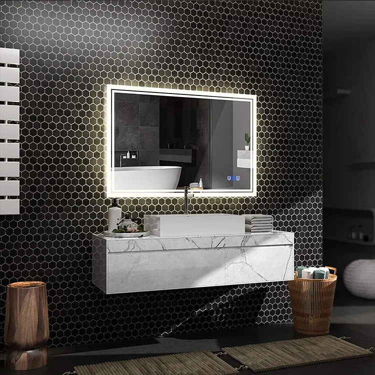 OEM/ODM Lighted Bath Mirrors Toilet Wall Dimming Defogger Rectangle Bathroom Led Mirror WITH LIGHT