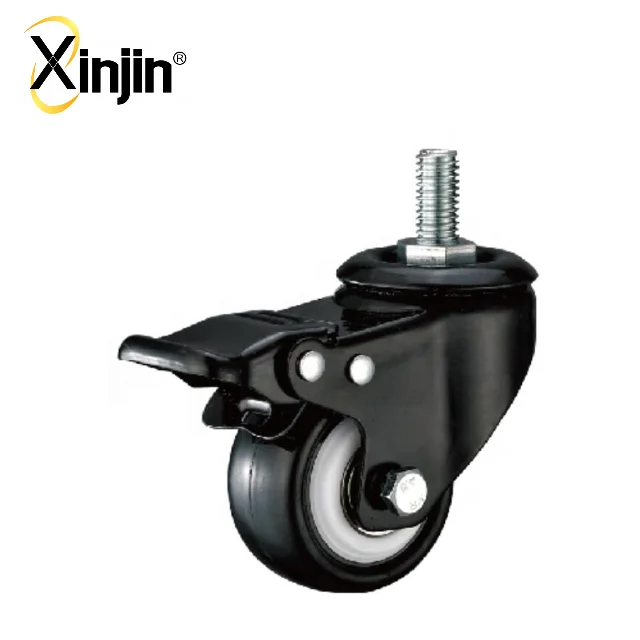 PU/PVC castor mini caster wheel 50 mm stem swivel 2 inch caster wheels China factory