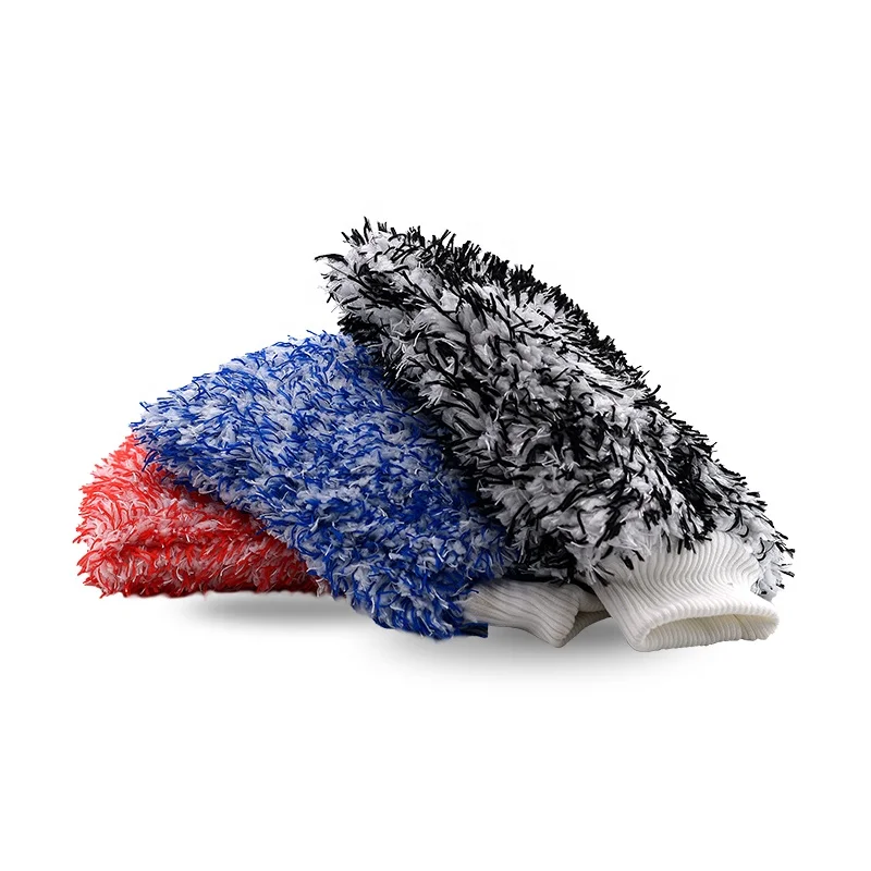 Оптовая продажа, мягкие митенки из микрофибры, перчатки для мытья автомобиля, чистящие полотенца из микрофибры, перчатки