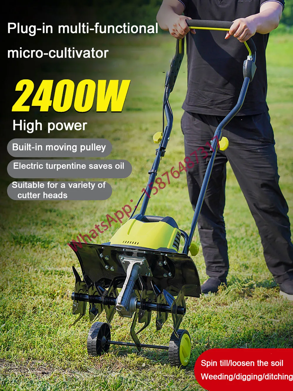 Electric Scarifier Micro-tiller Agricultural Electric Small Scarifier Plow Plowing  Machine