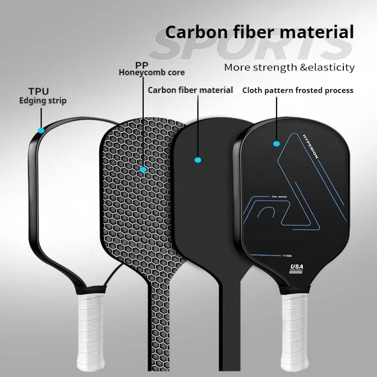 2024 Custom High Quality Usapa Approved Pickleball Paddle Thermoformed Toray T700 Pickleball Paddle
