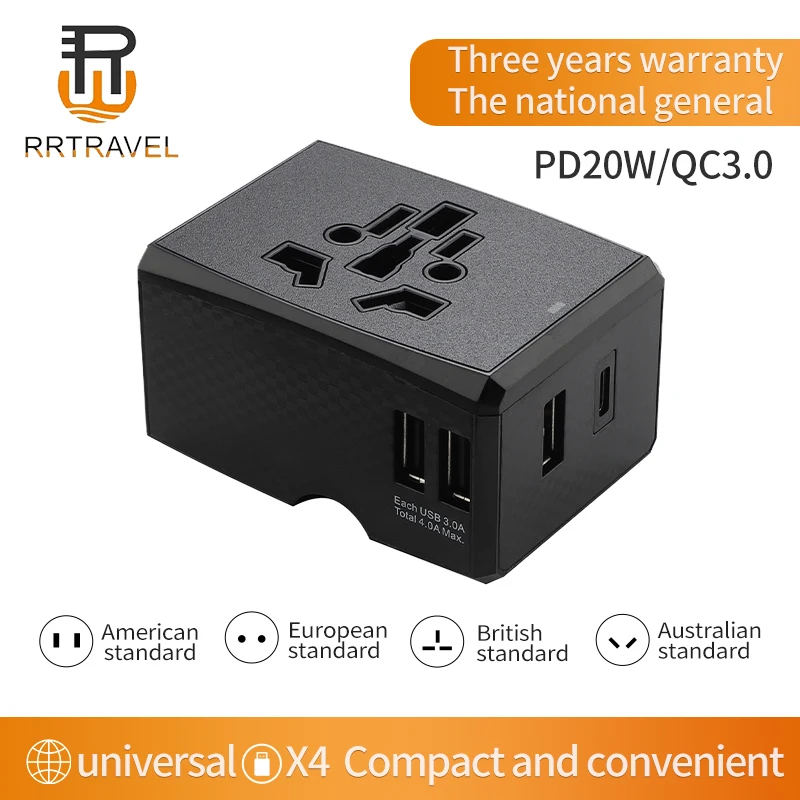 BS8546 Универсальный дорожный адаптер с 4 usb-портами для Великобритании США Австралии
