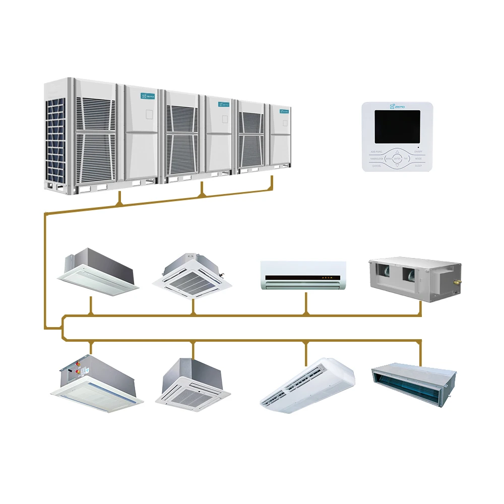 Commercial mini vrv vrf ac units conditioning central system set free outdoor unit 25kw ducted split vrf air conditioner