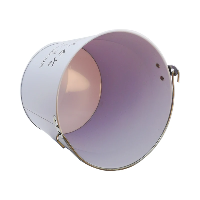 Outdoor Round Metal Beverage Tubs 5L Stainless Steel Galvanized Ice  Buckets with Handle for Beer and Drinks