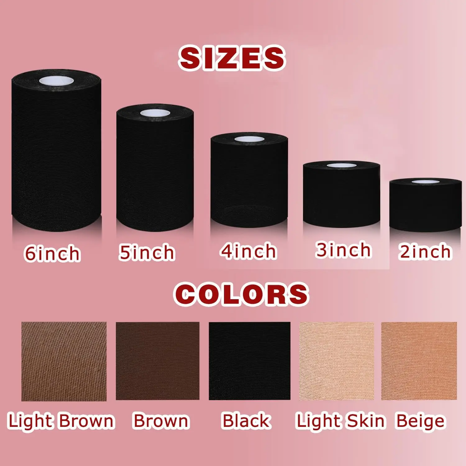 Waterproof Breathable Body Tape DIY Big Size Boob Bra Accessories Adhesive Breast Lift Tape For Womens Coffee Color