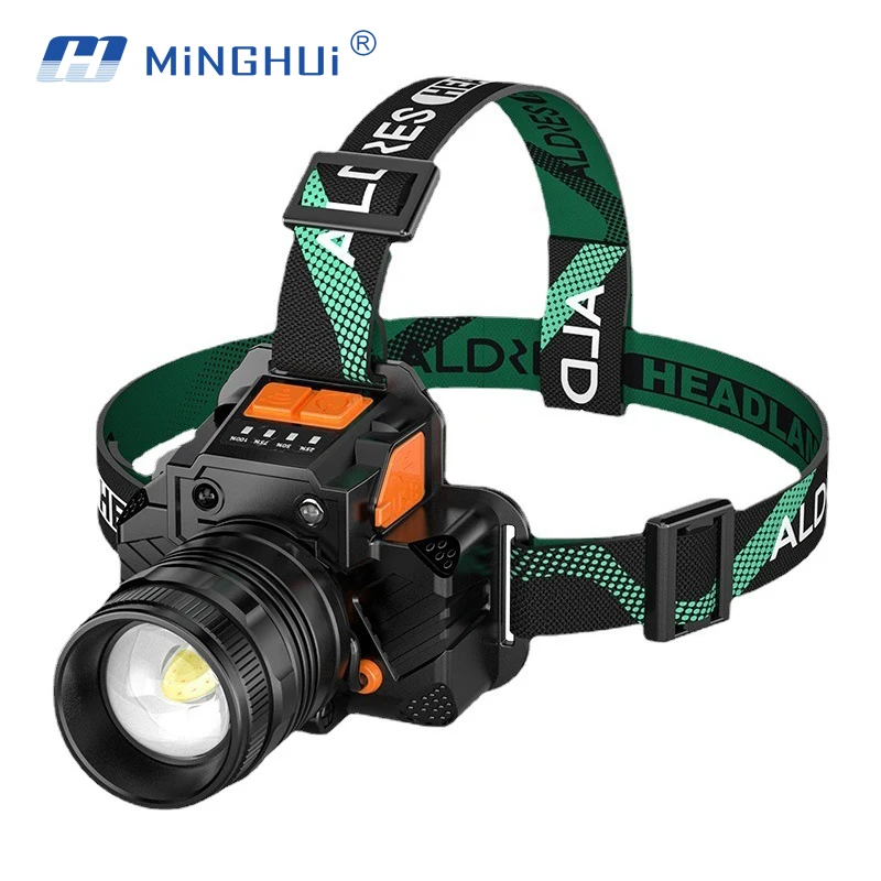 High Lumens LED Headlights with Motion Sensing, 3 Modes Brightness Zoomable Head Lamps for Outdoor Camping